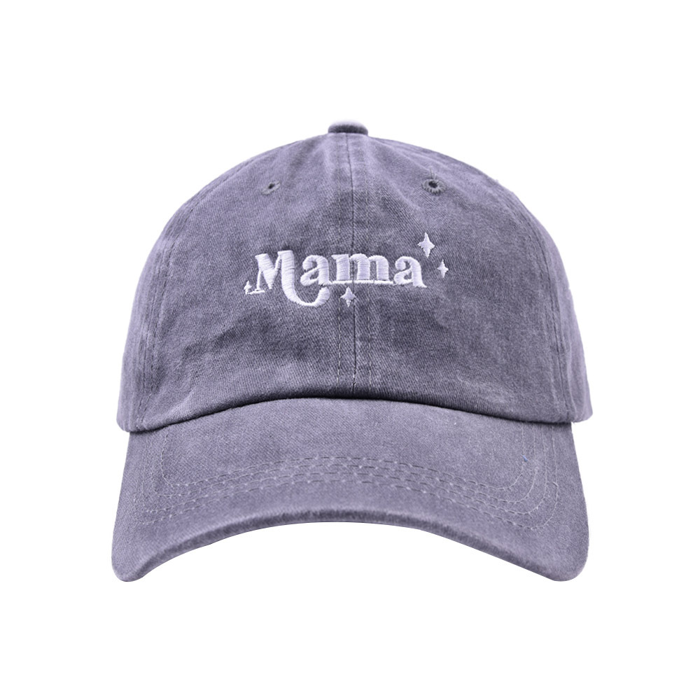 Star Print Mama Embroidered Baseball Cap