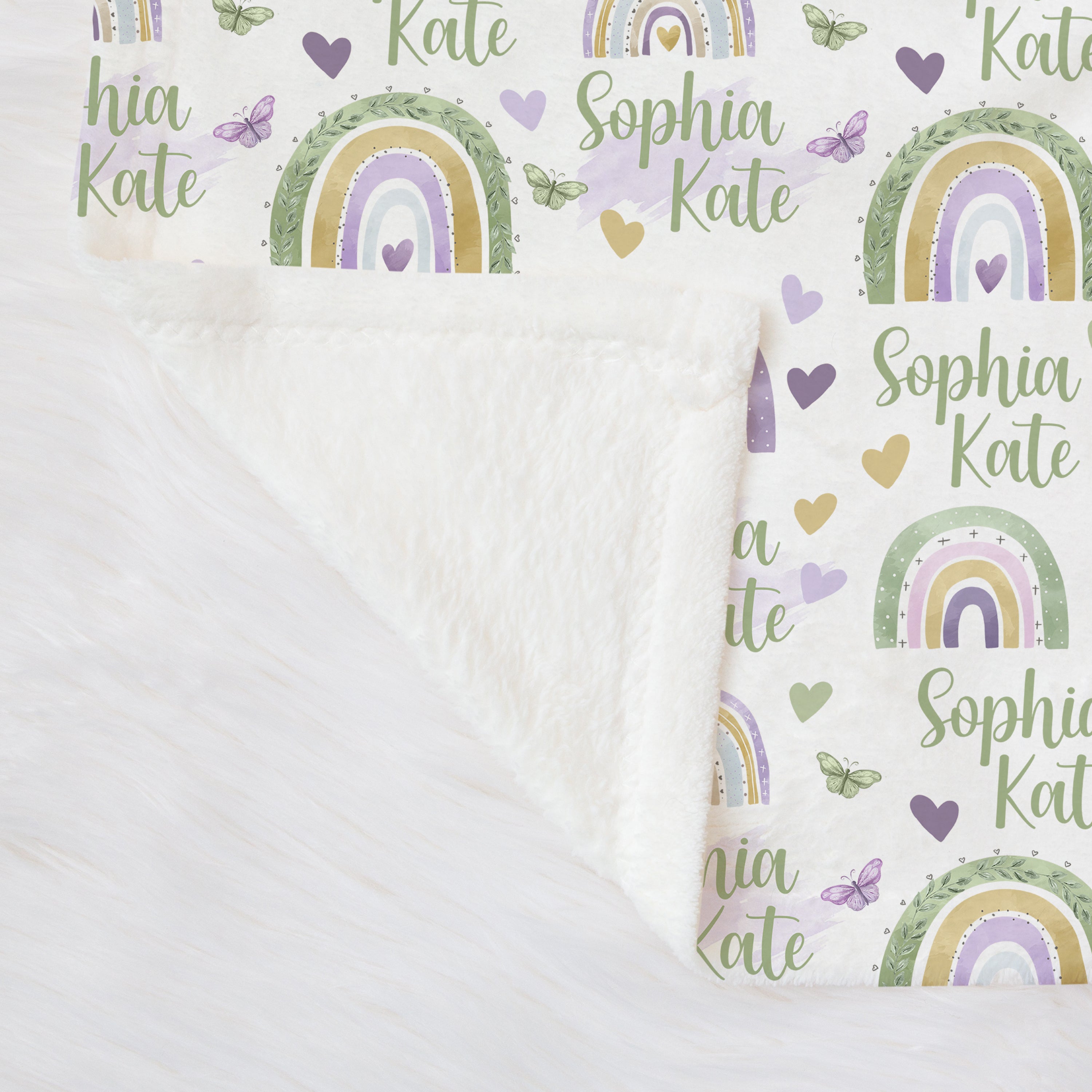 Rainbow  Baby Flannel Blanket