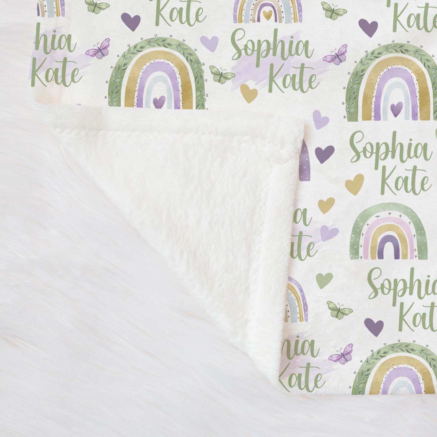Rainbow  Baby Flannel Blanket
