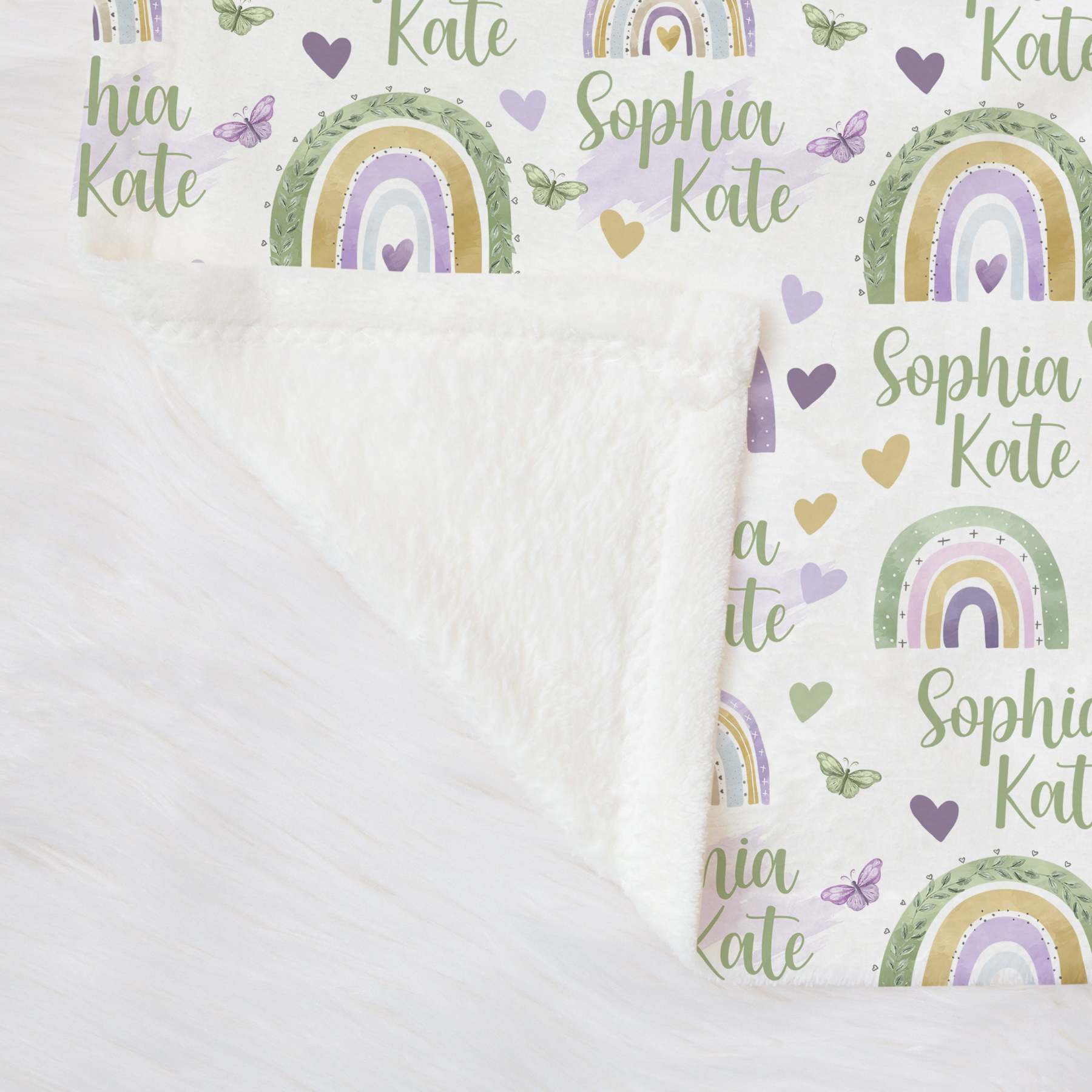 Rainbow  Baby Flannel Blanket