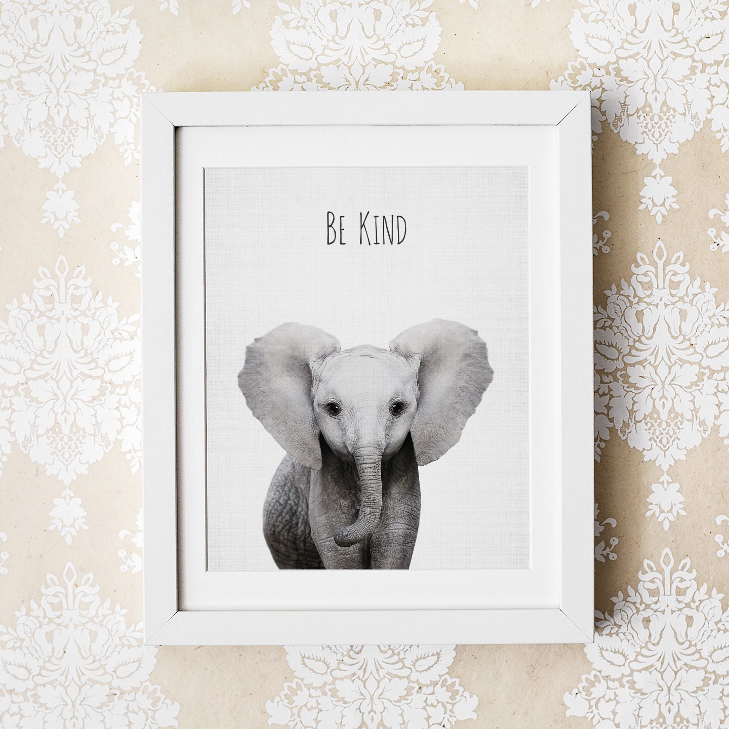 Set of 6 Safari Animals Nursery Digital Wall Art