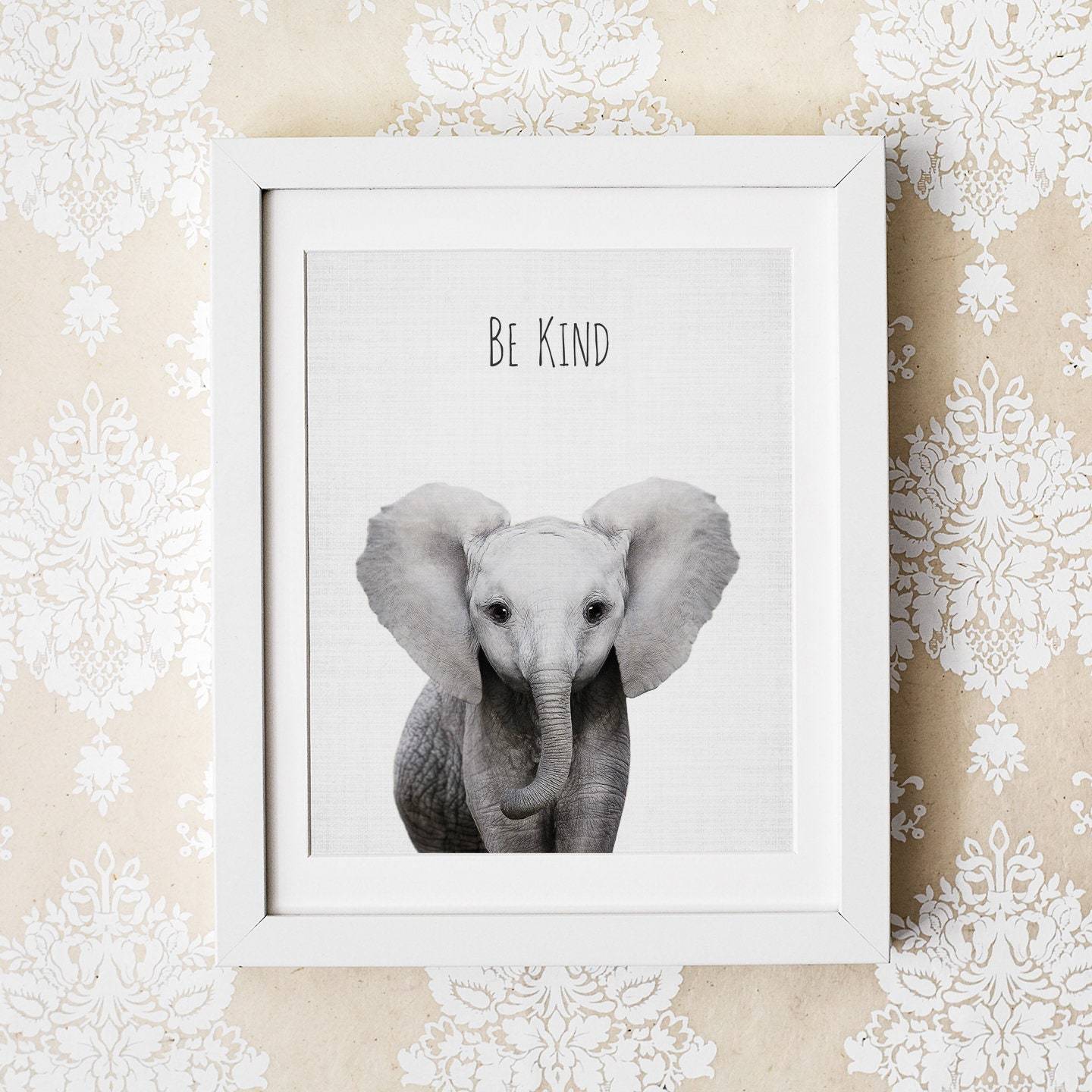Set of 6 Safari Animals Nursery Digital Wall Art