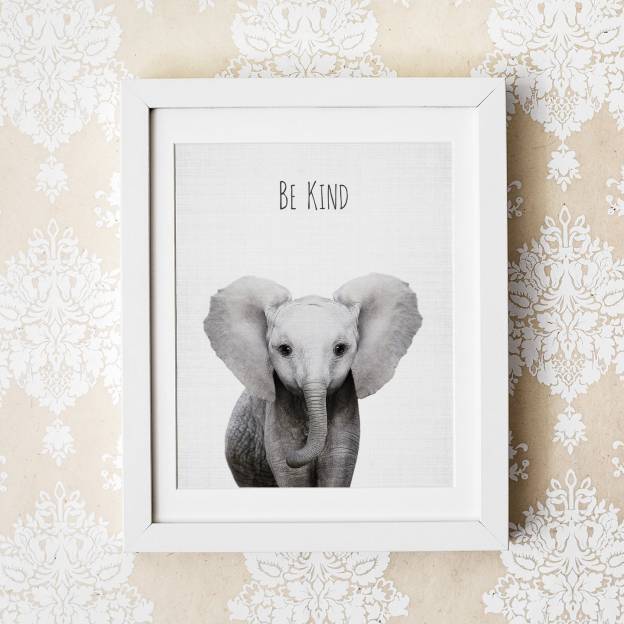 Set of 6 Safari Animals Nursery Digital Wall Art