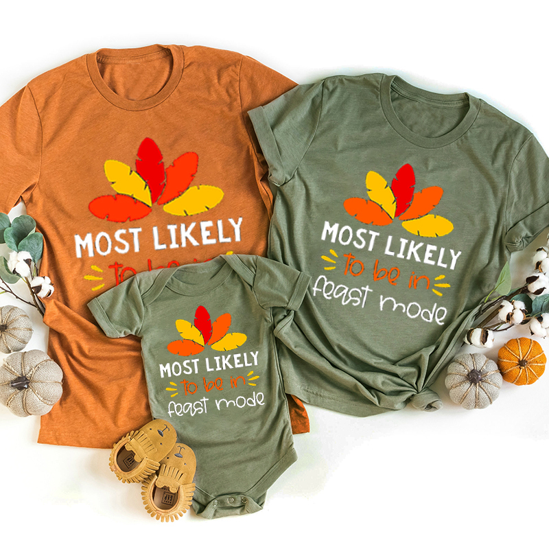 Most Likely Thanksgiving Family Matching Shirts