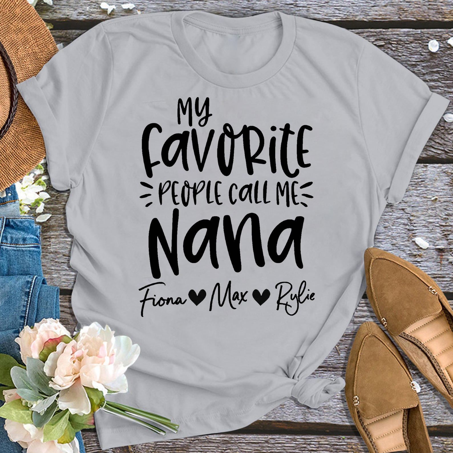 Call Me Nana Grandma Shirt Personalized With Name