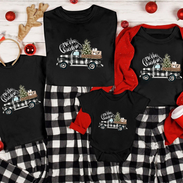 Christmas Tree&Truck Family Matching Shirt
