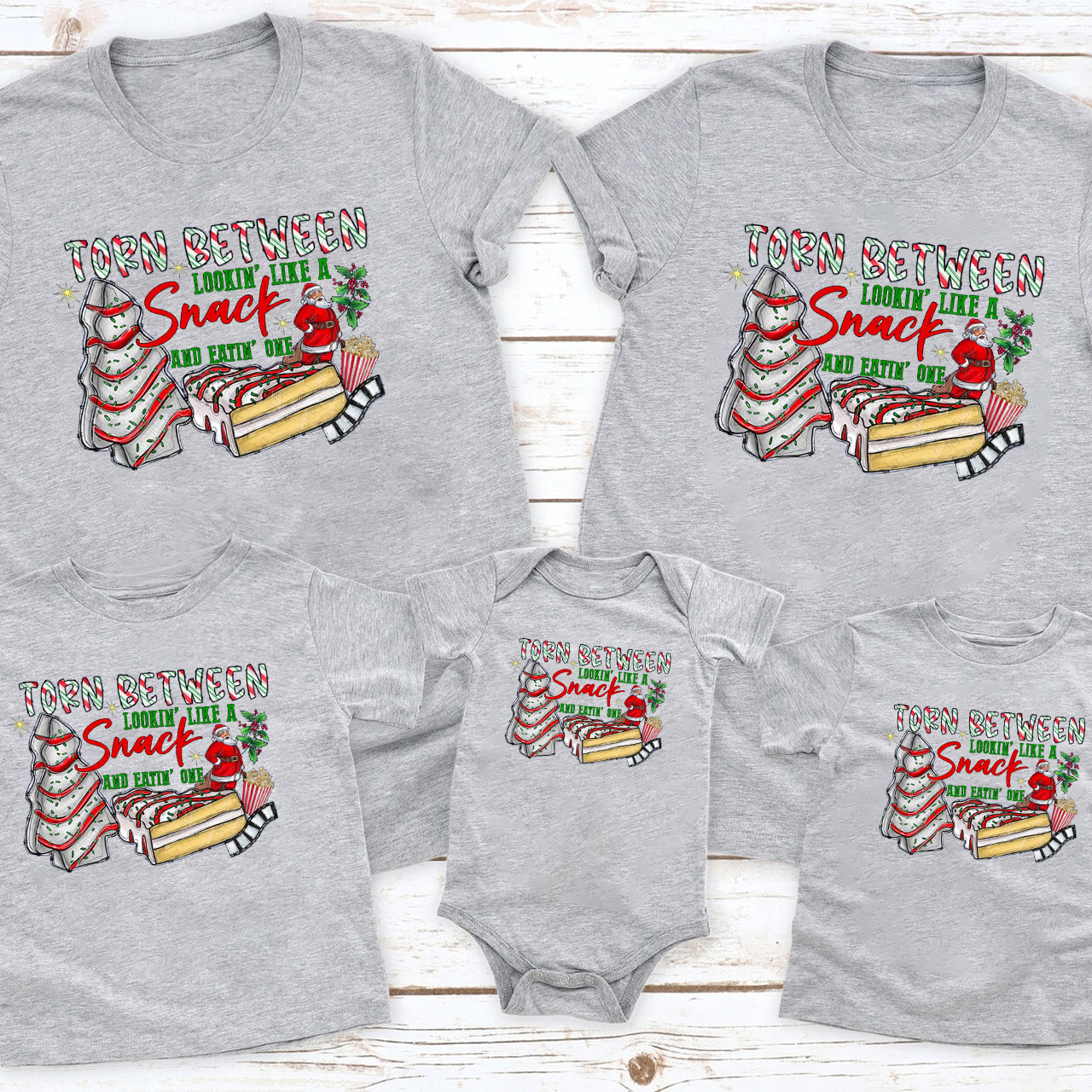 Torn Between Christmas Family Matching Shirt