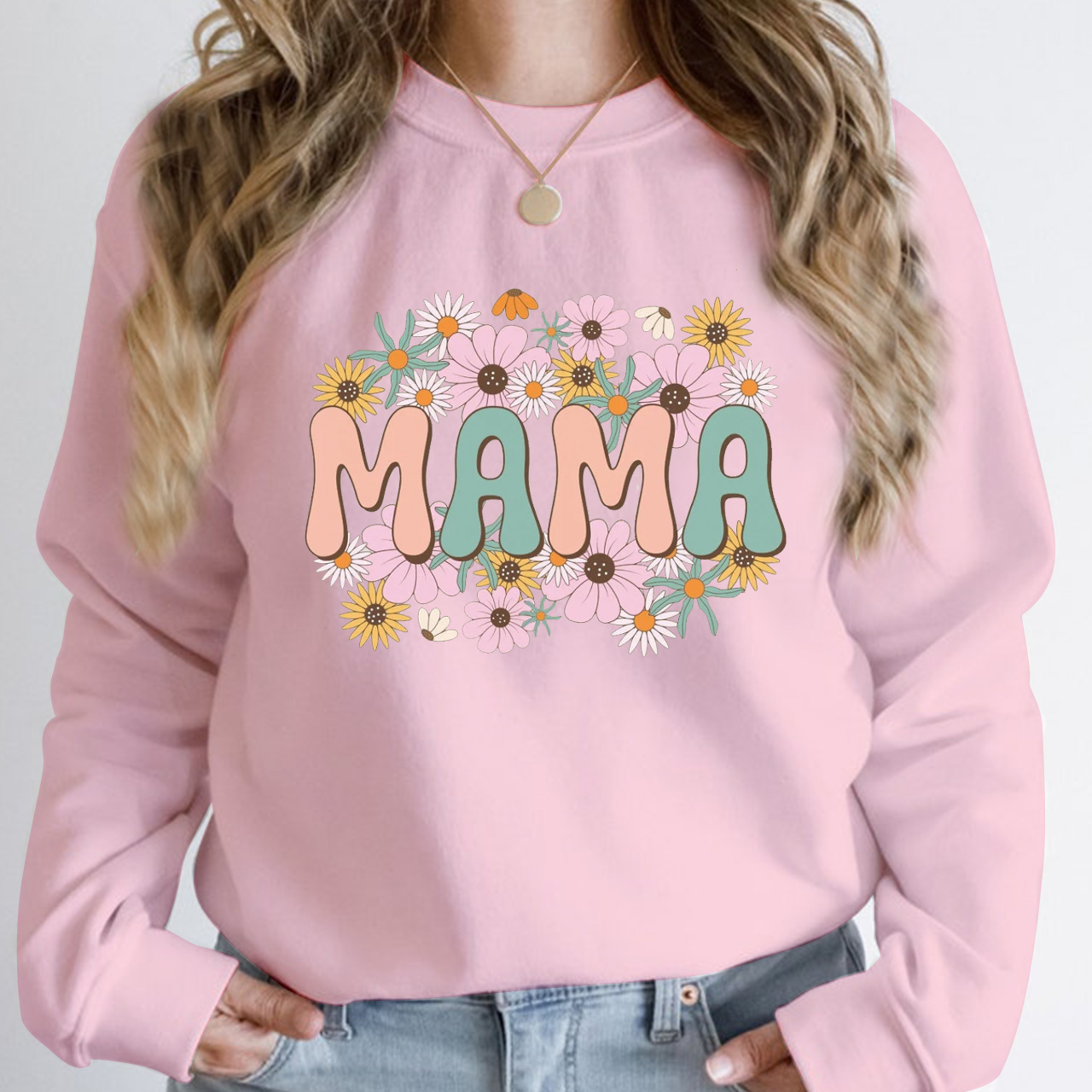 Retro Floral Gift For Mom Sweatshirt