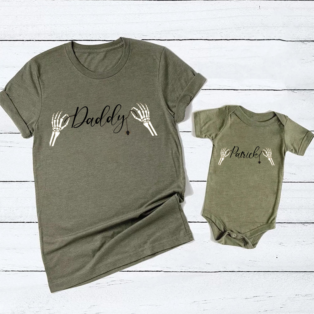 Personalized Halloween Spider Web Family Matching Shirts