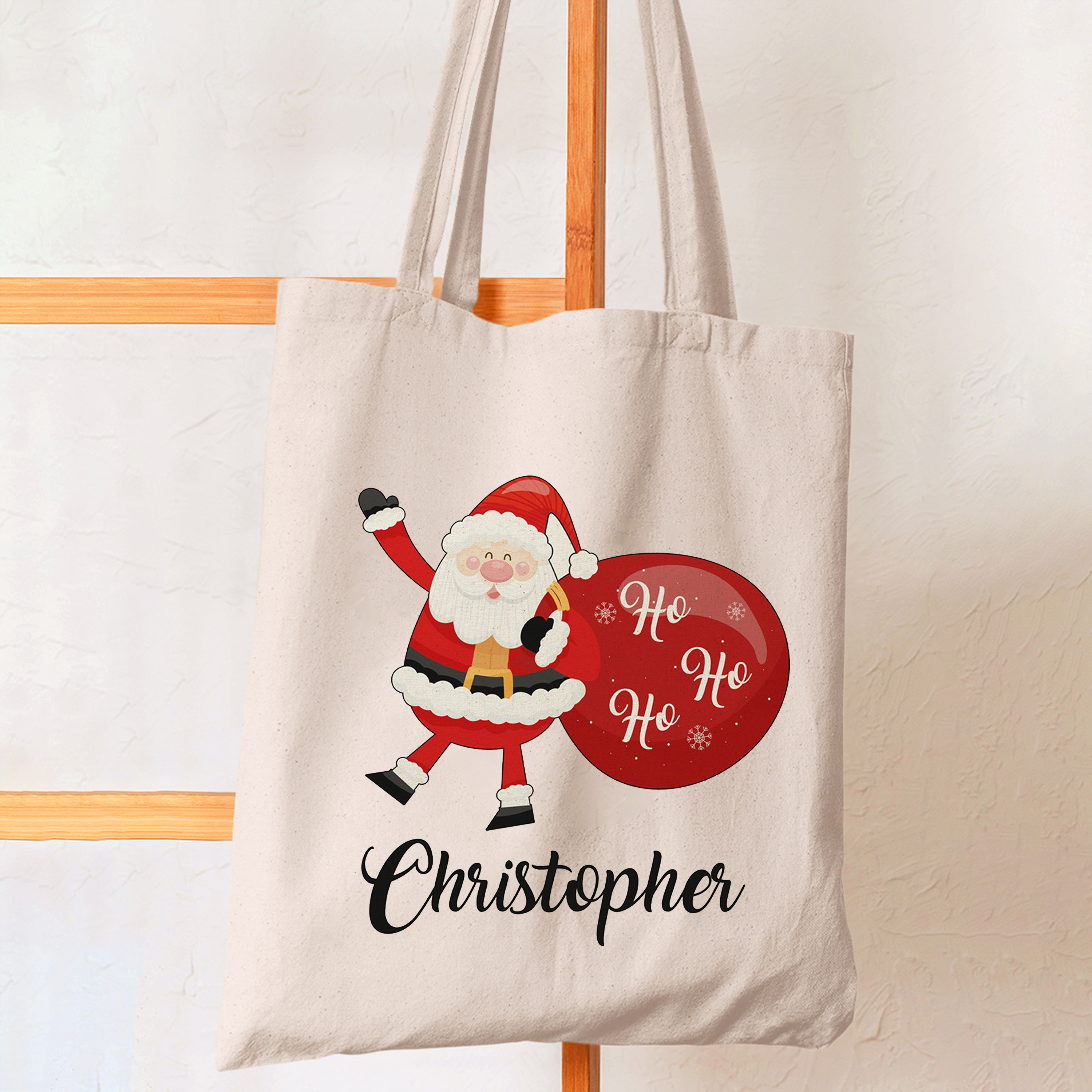 Ho Ho Santa Christmas Tote Bag
