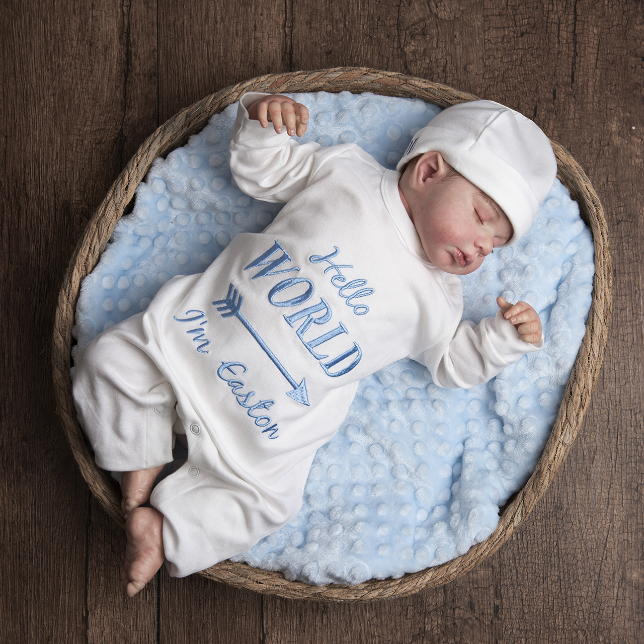 Personalized Baby Rompers (Hello World)