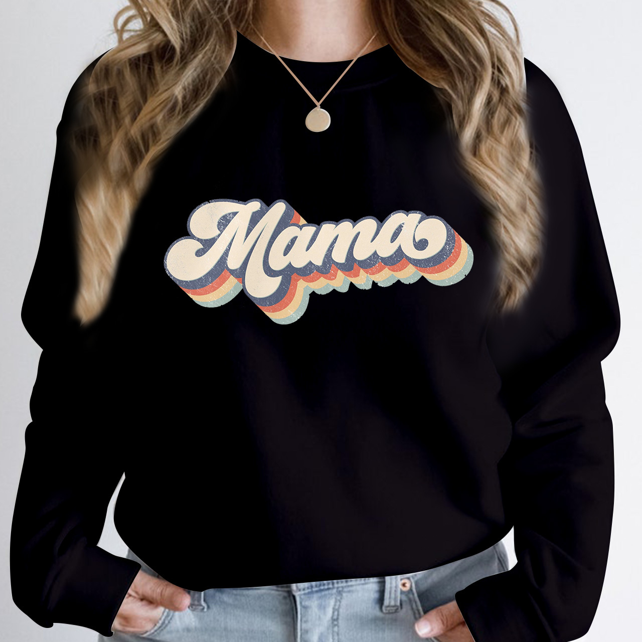 Retro Sweatshirt For Mama