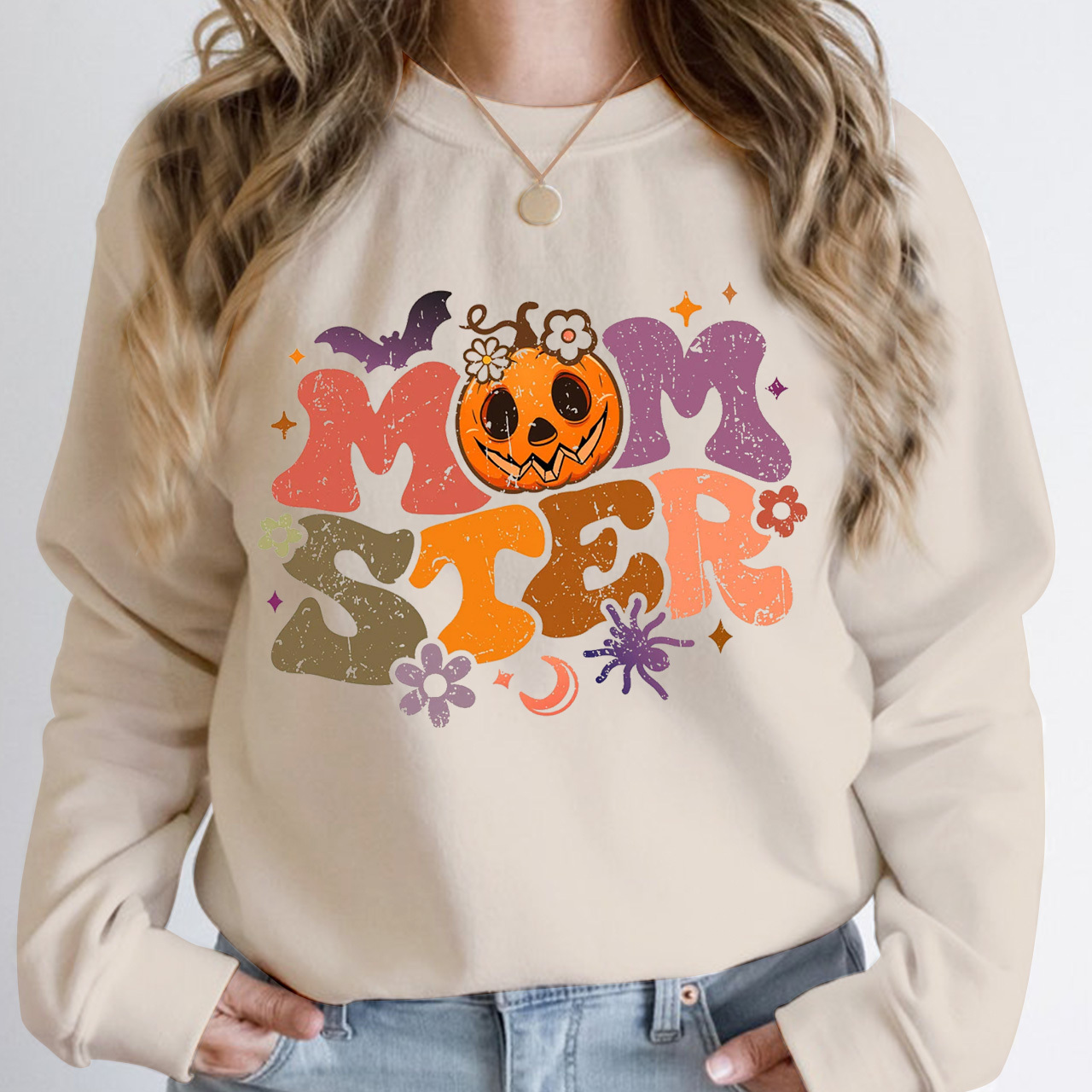 Halloween Momster Pumpkin Sweatshirt