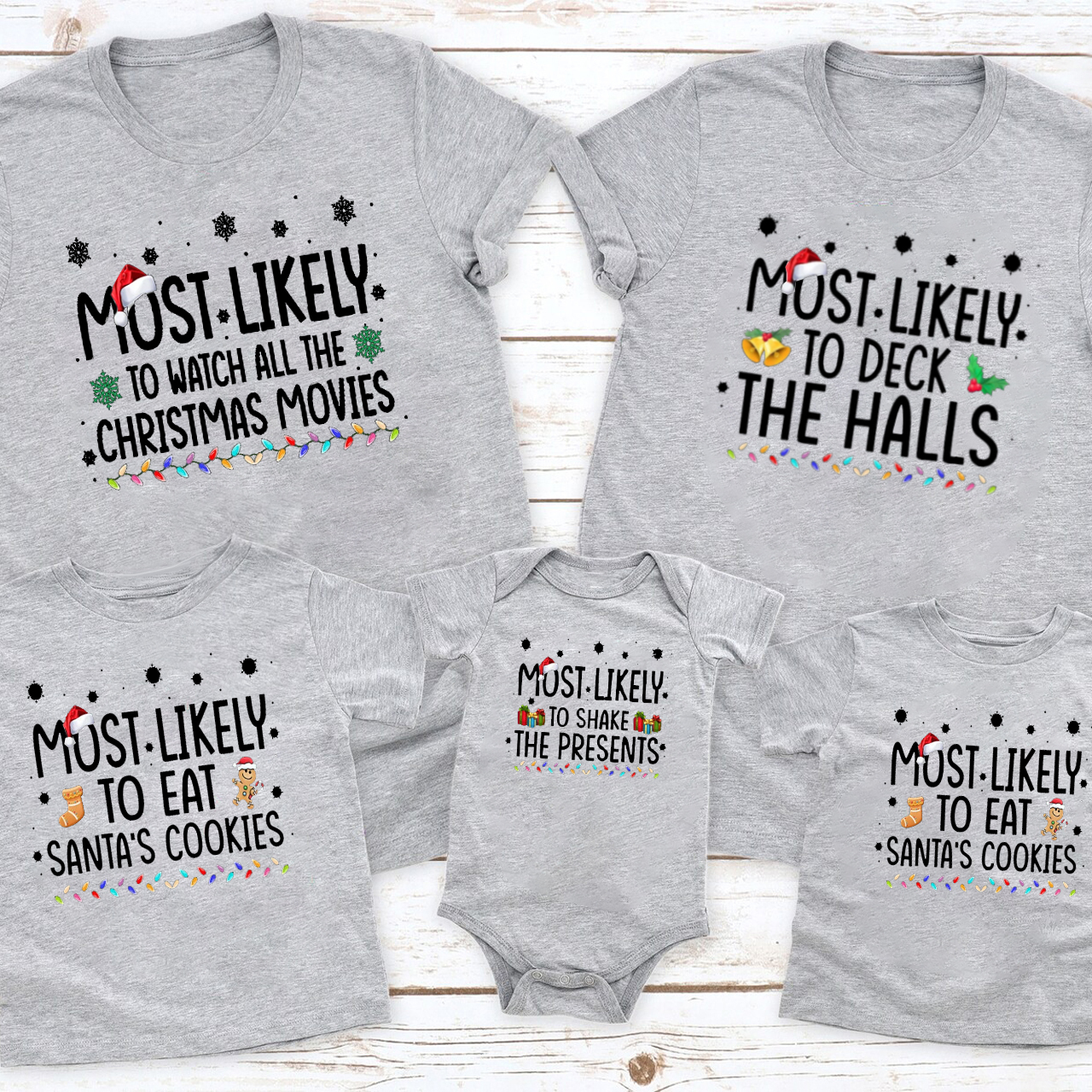 Most Likely To Funny Christmas Pajama Tees