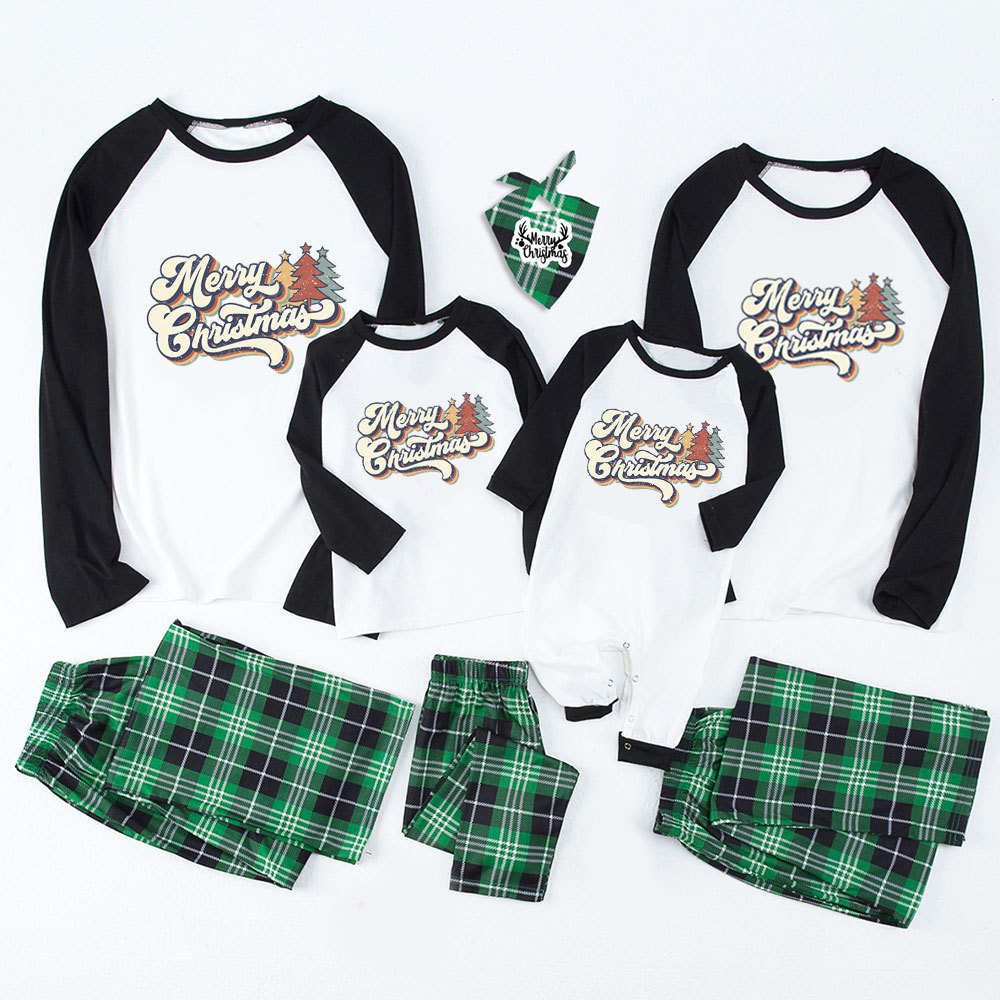 Vintage Merry Christmas Family Christmas Pajamas