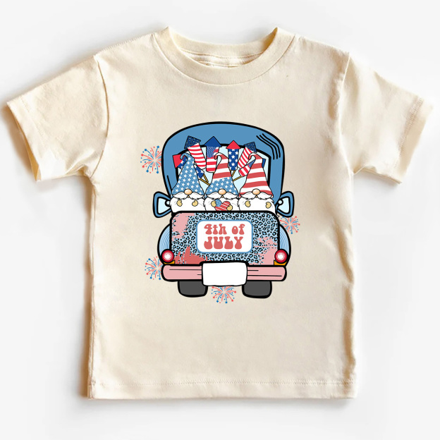 4th Of July Truck Toddler Tees