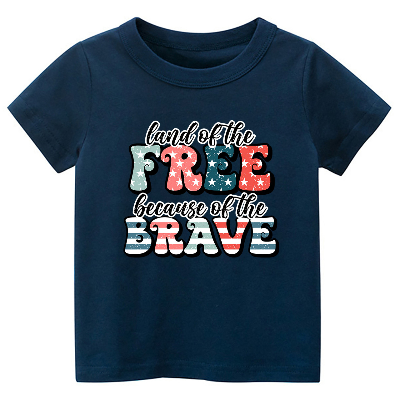 Land Of The Free Retro Toddler Tees