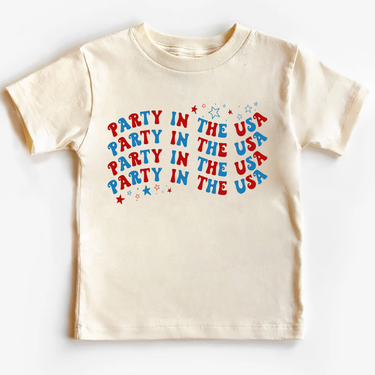 Party In The USA Wave Font Retro Toddler Tees