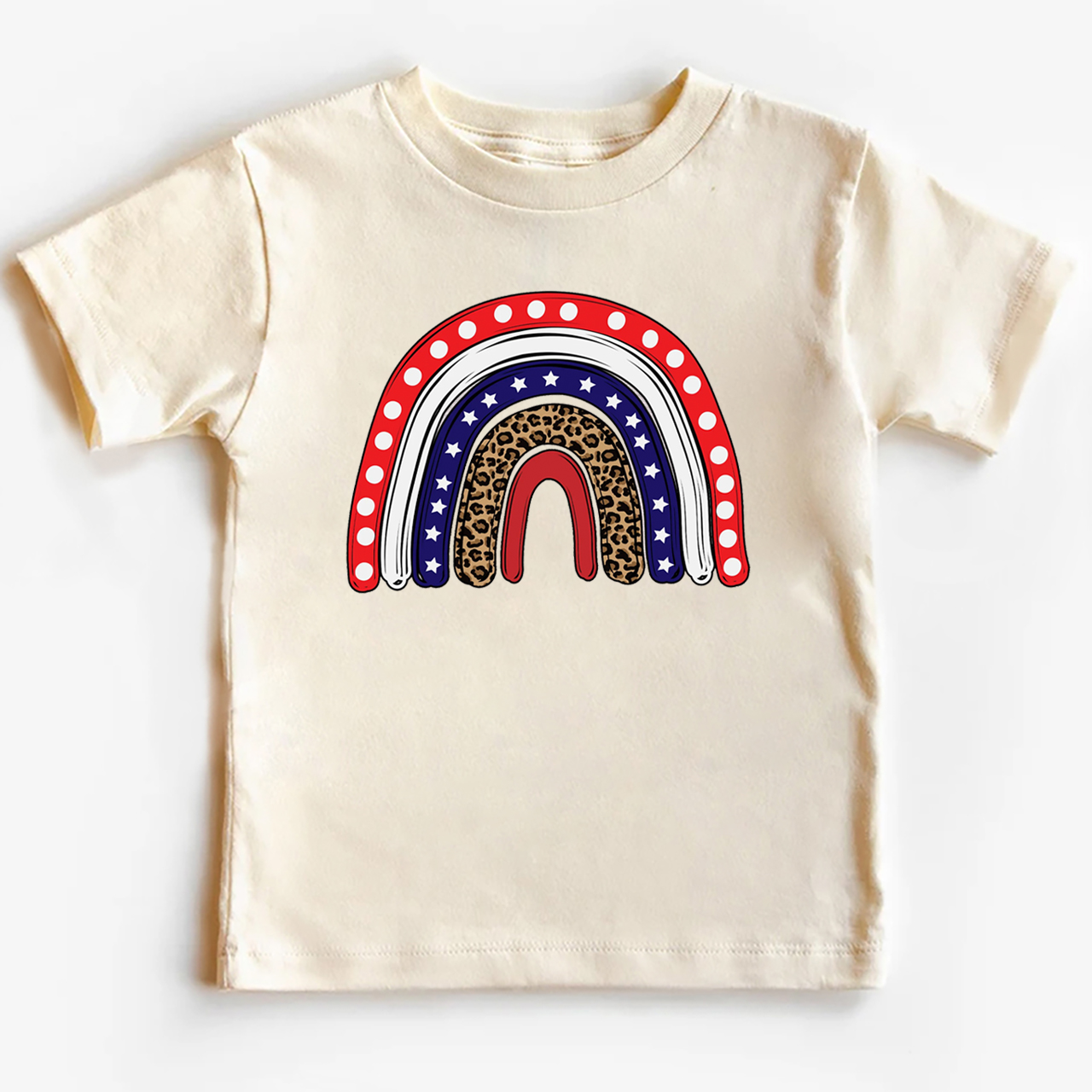 USA 4th of July Rainbow Toddler Tees