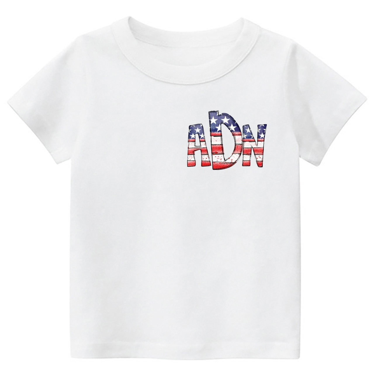 Personalized Fish American Flag Toddler Tees