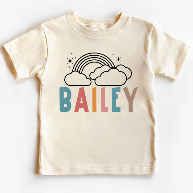 Cloud Rainbow Personalized Toddler Shirts