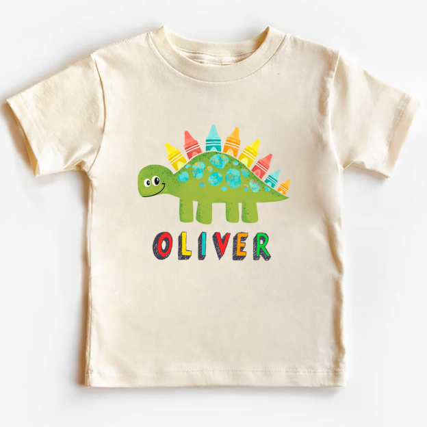Personalized Stegosaur Back To School Toddler Shirts