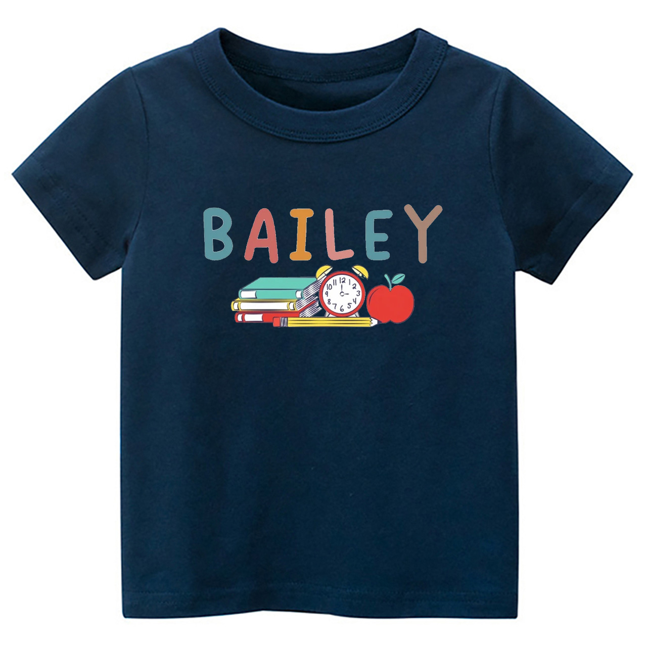 Custom Books & Apples Back To School Shirt For Kids