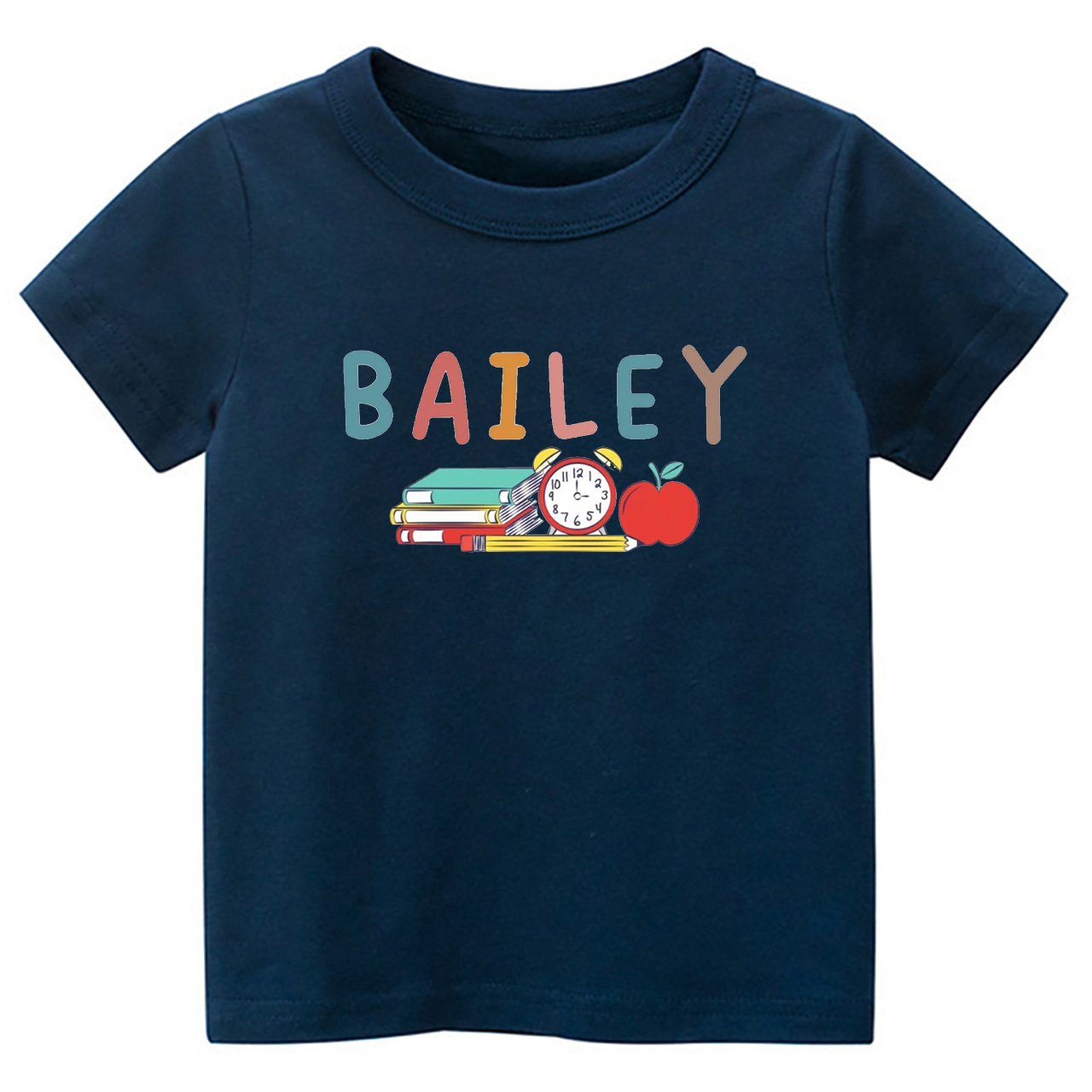 Custom Books & Apples Back To School Shirt For Kids