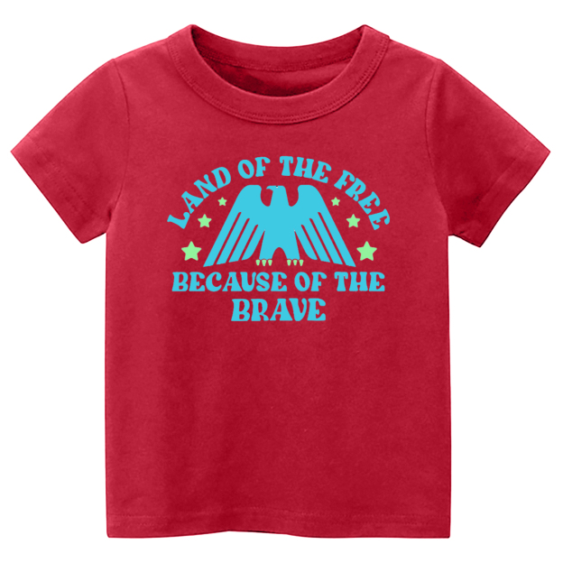 Land Of The Free Because Of The Brave Toddler Shirt