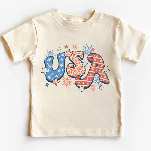 Retro USA Fireworks Stars Toddler Shirt