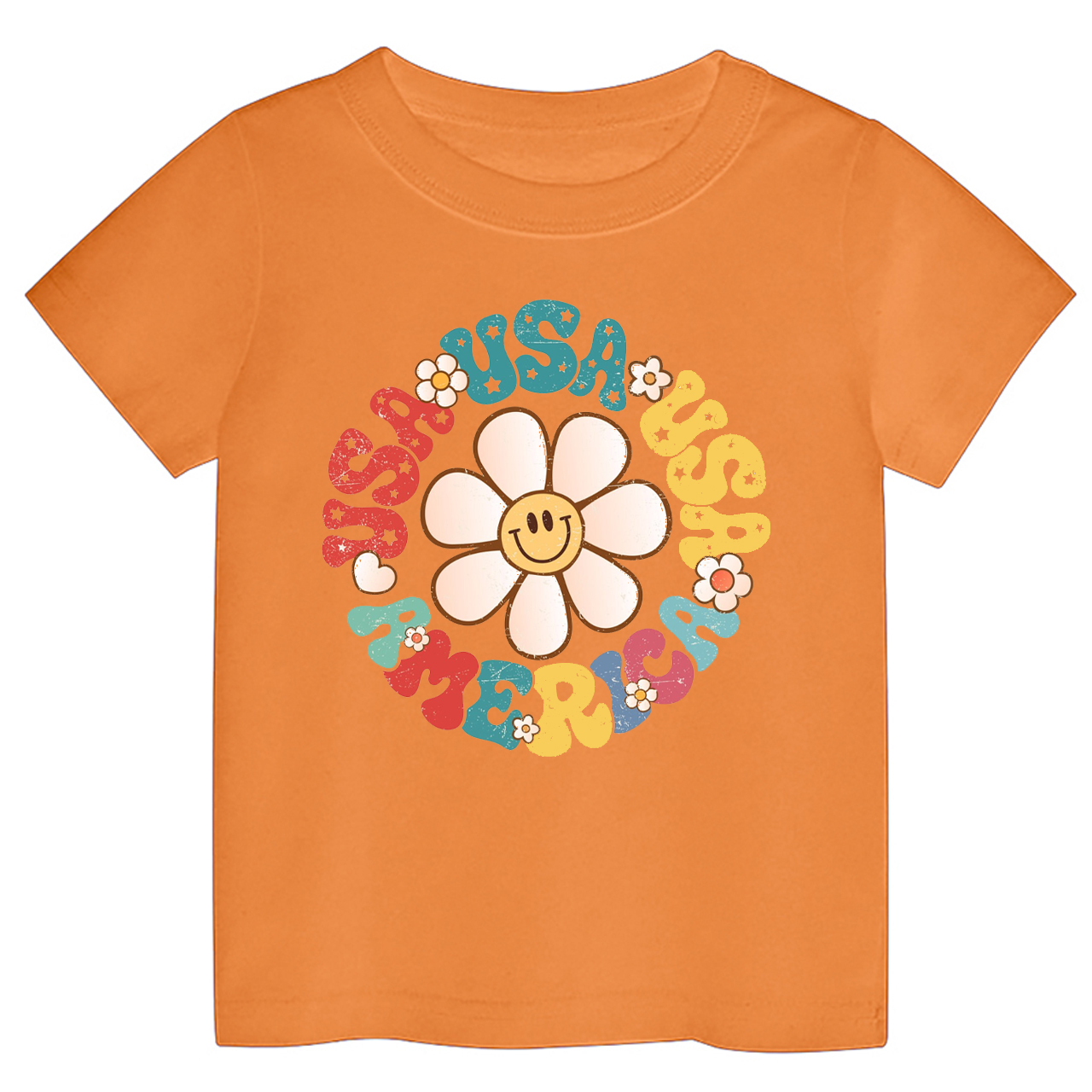 USA America Smiley Face Toddler Shirt