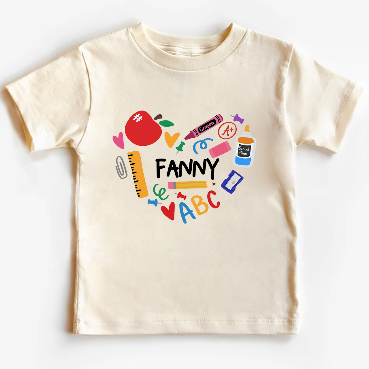 Personalized  Back To School Heart Kids Shirt