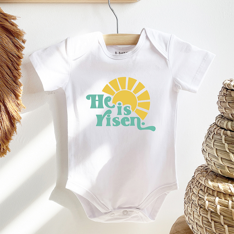 He Is Risen Easter Baby Bodysuit