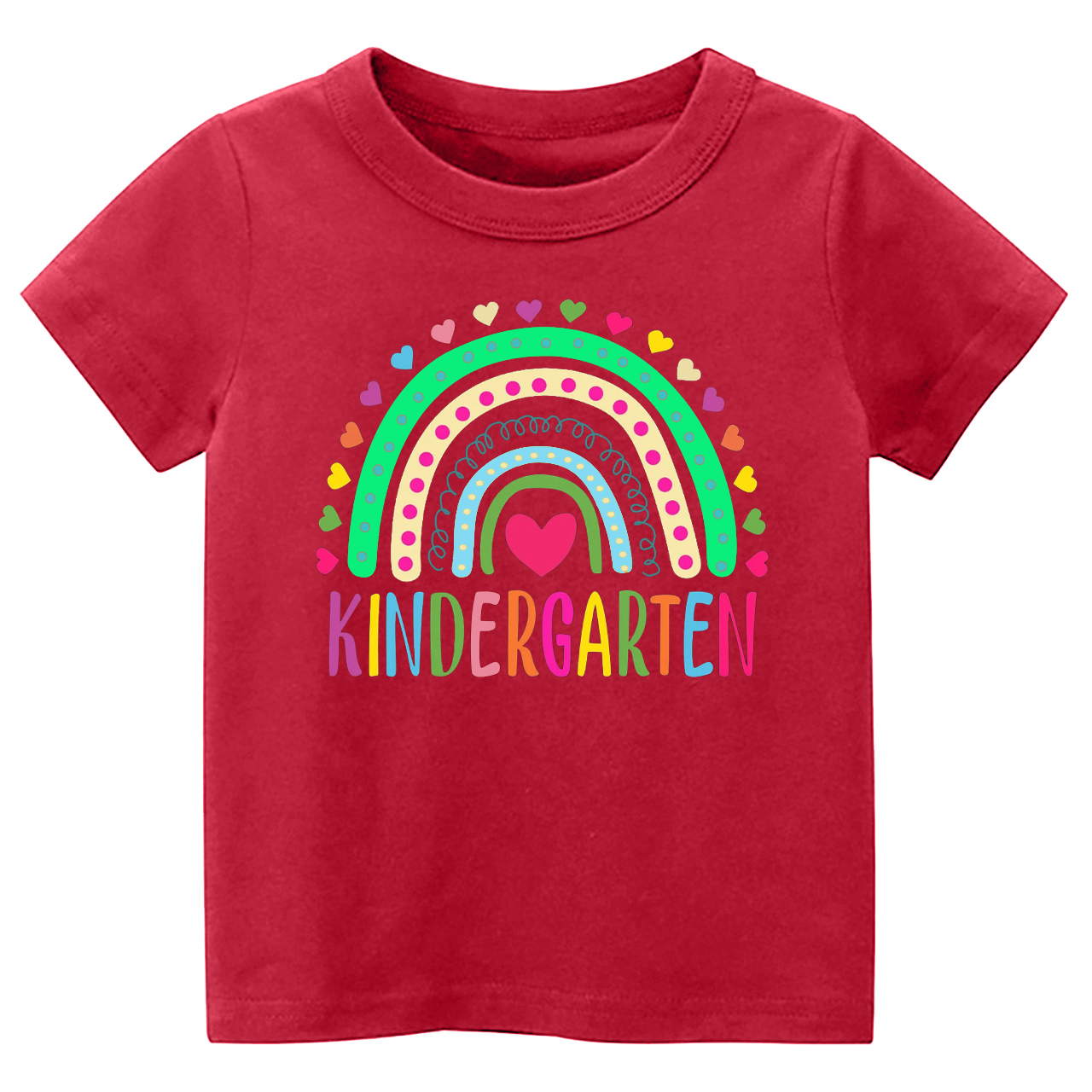 Heart Rainbow Kindergarten Shirts For School Kids