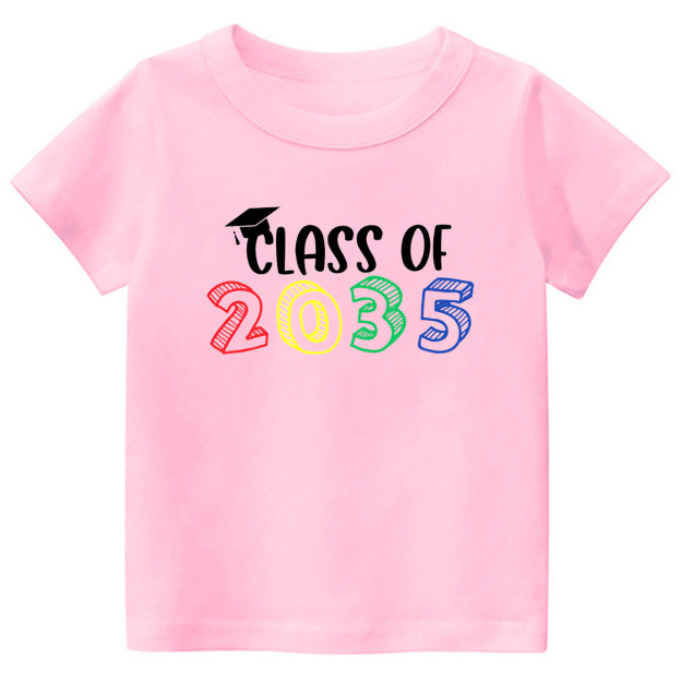 Hand Print-Class Of 2035 Personalized Shirts For School Kids