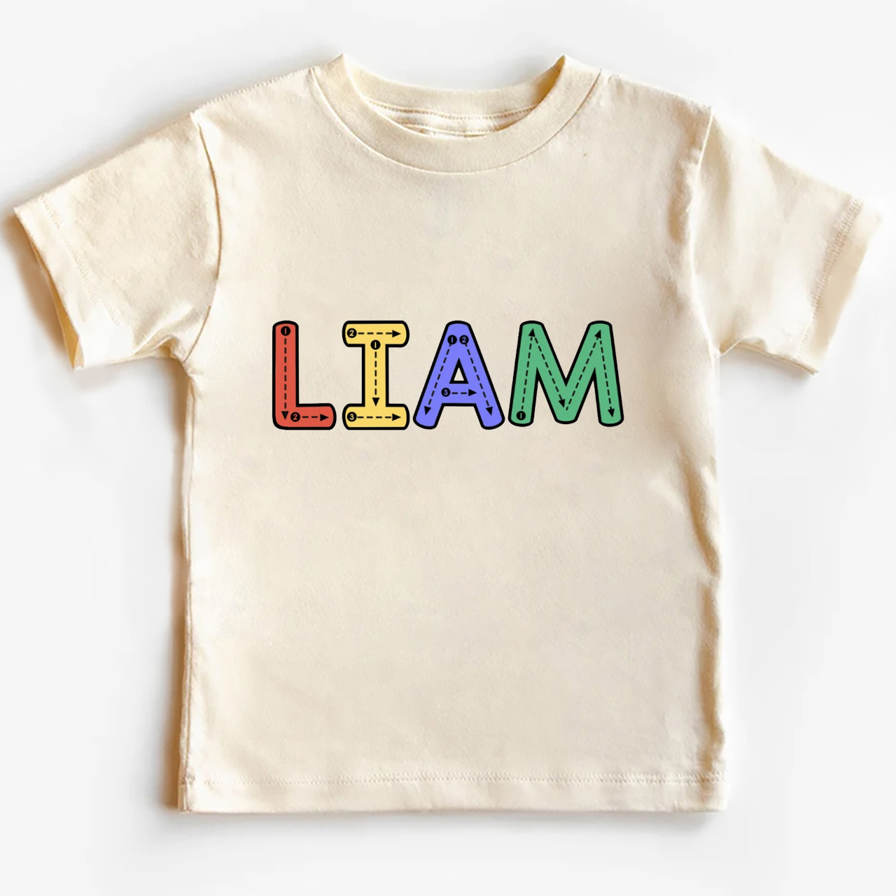 Personalized Tracing Alphabet Name Back To School Kids Shirts