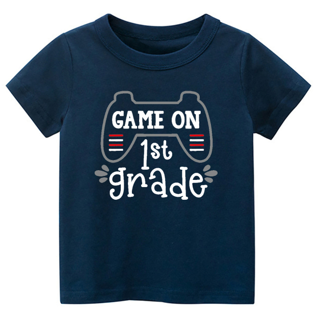 Personalized Game On XX Grade Kids Shirts