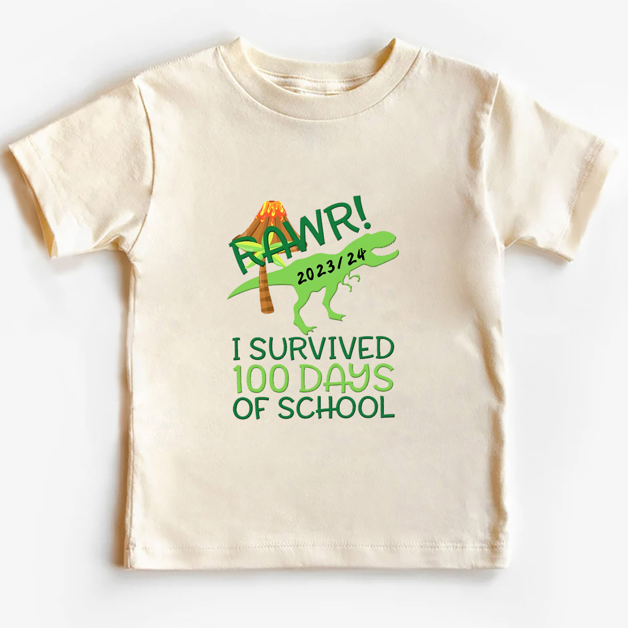 Personalized Dinosaur 100 Days Of School Shirt For Boy Or Girl