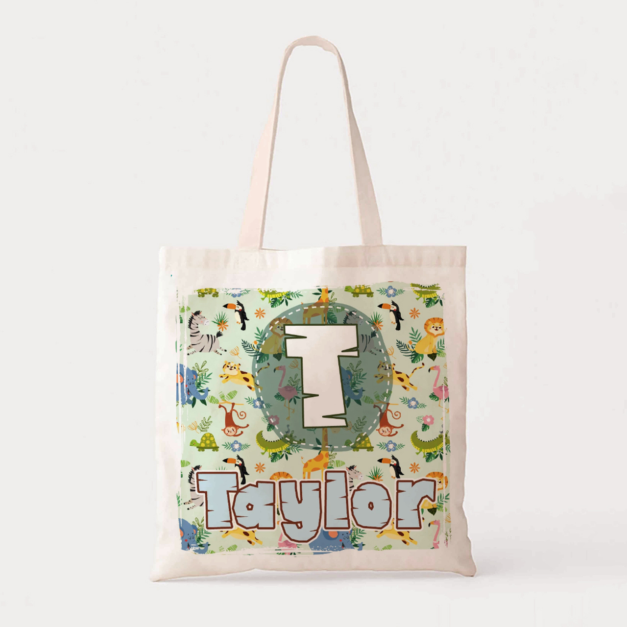 Personalized Graffiti Kids Name Tote Bag