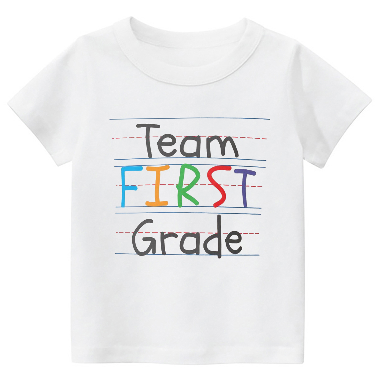 Team First Grade Back To School Kids T-shirts