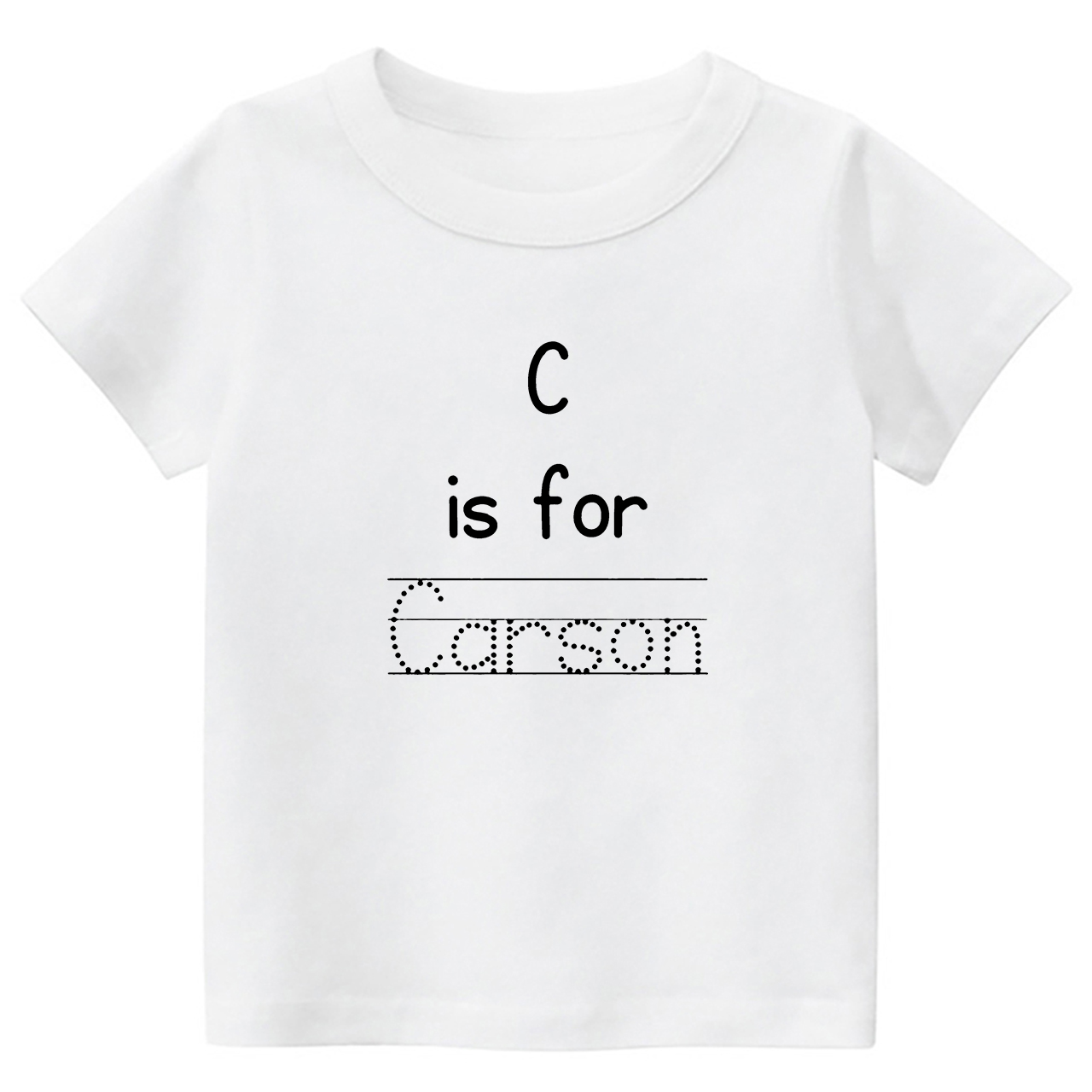Personalized Alphabet Is For Name Back To School Kids T-shirts