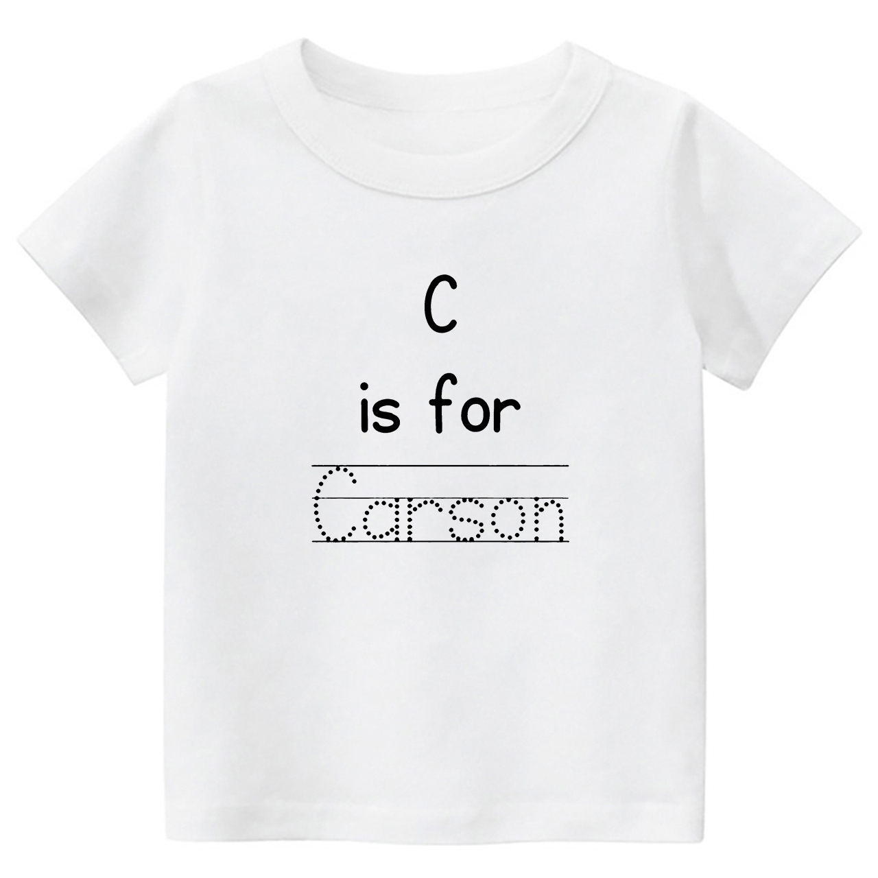 Personalized Alphabet Is For Name Back To School Kids T-shirts