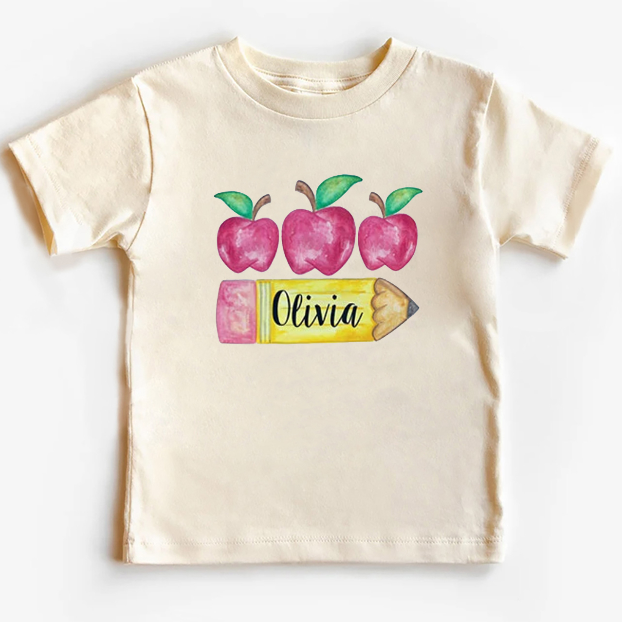 Personalized Back To School Shirt For Kids Apple Design