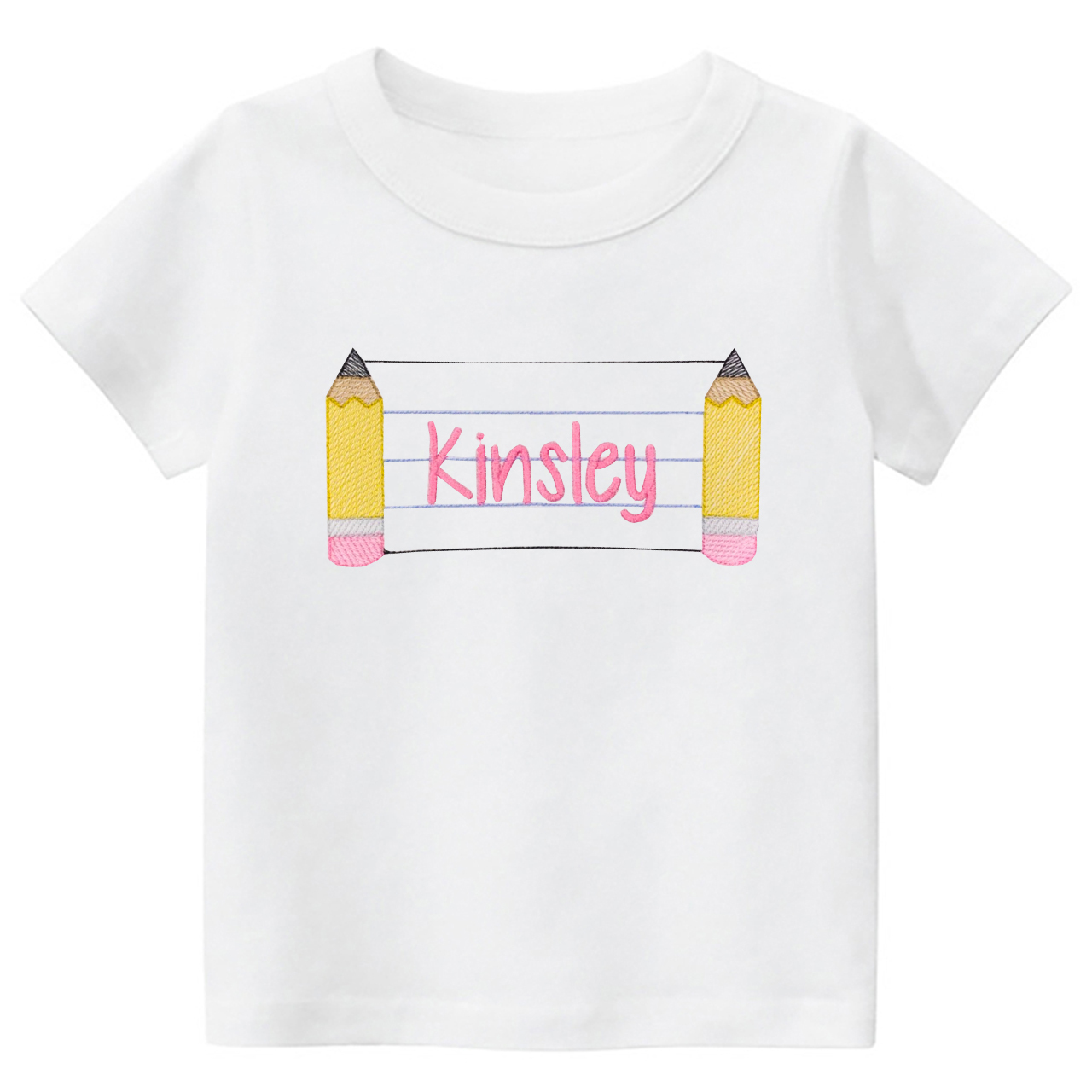 Personalized Back To School Pencil Name Tees