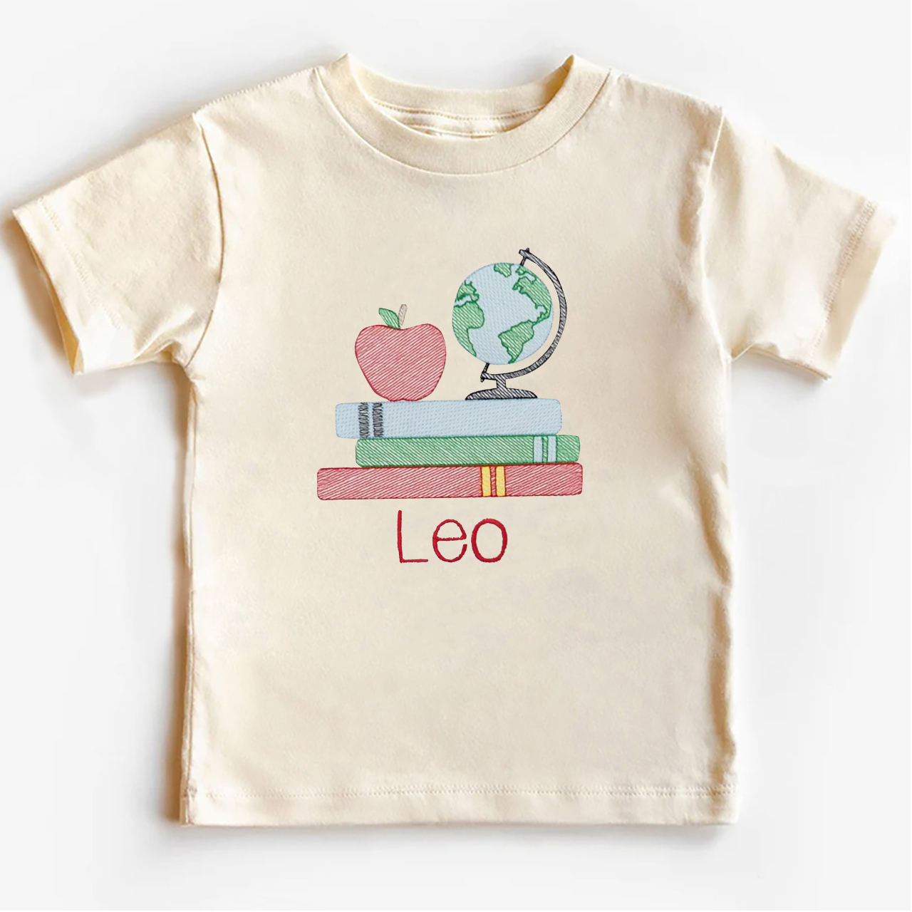 Vintage Globe Book Personalized Back to School T-Shirt