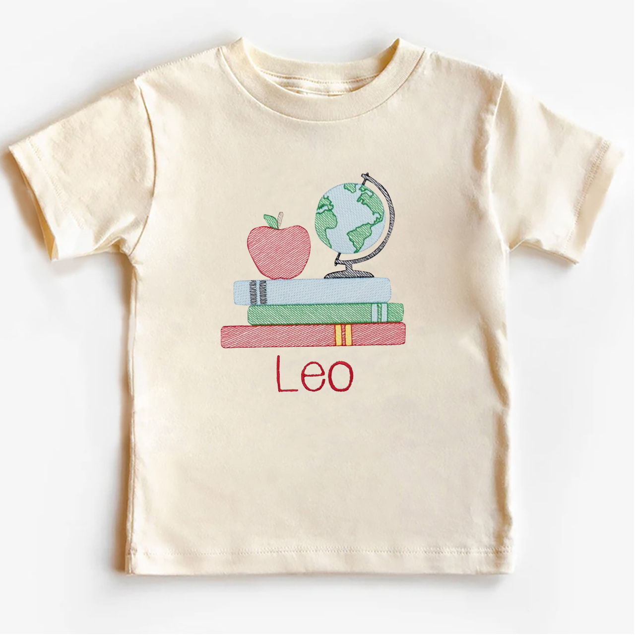 Vintage Globe Book Personalized Back to School T-Shirt