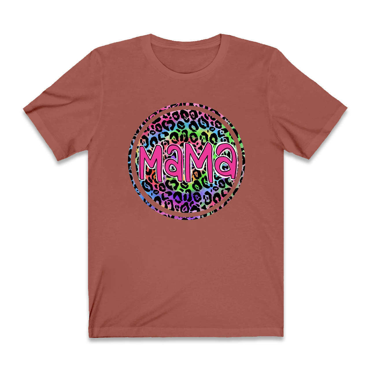 Gift For Mama Leopard Design Retro T-Shirt