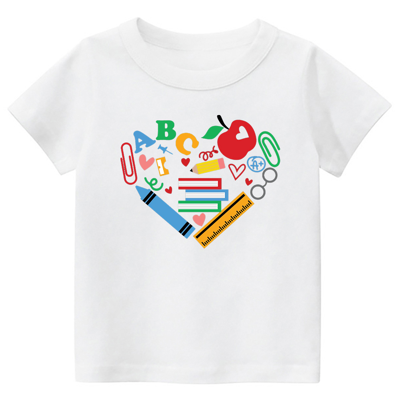 I love school - Children's Heart T-Shirt