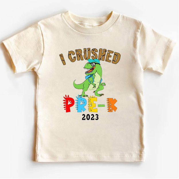 I Crushed Pre-K Dinosaur Shirt For Kids