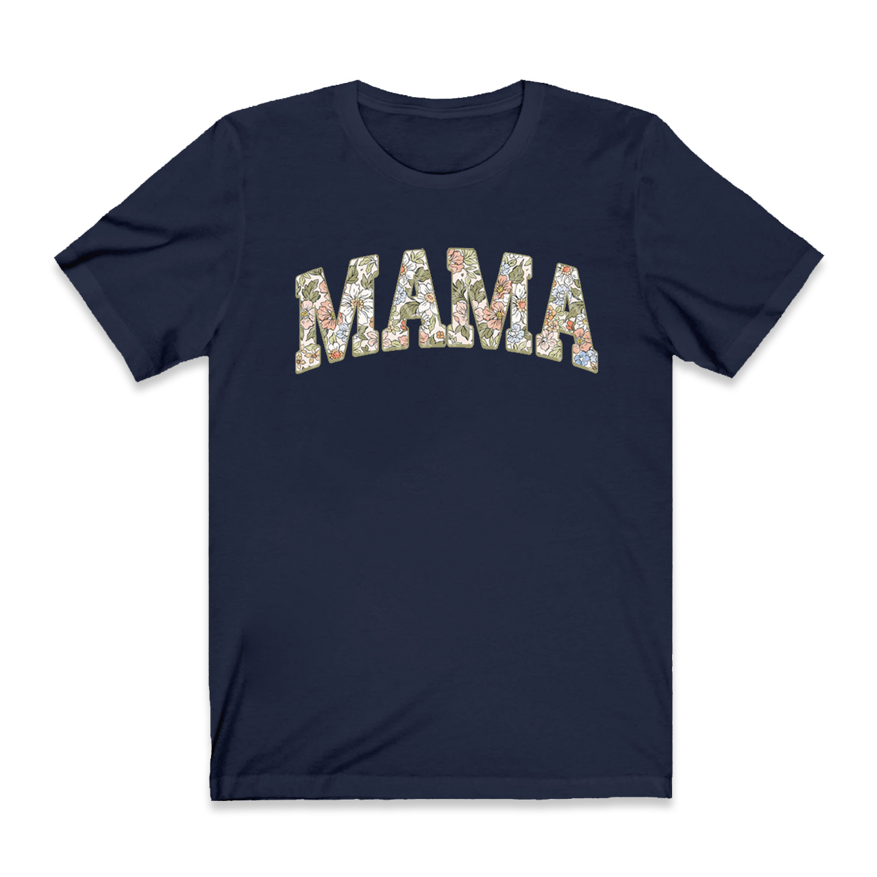 Summer Floral Mama Retro Mom Shirt